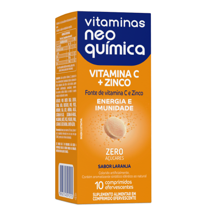 Foto da embalagem do produto Vitamina C + Zinco Neo Química 1g